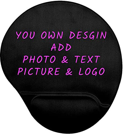 Naispanda Tapis de Souris Personnalisée avec Photo et Texte,Tapis de Souris Ergonomique avec Repose Poignet,Base en Caoutchouc antidérapant-Convient pour Ordinateur et Ordinateur Portable Idée Cadeau