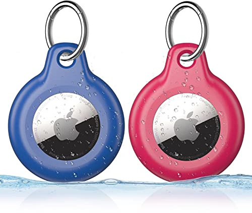[2er-Pack] Airtag-Schlüsselanhänger und Airtag-Halter, Koffer-Gepäck-Tracker, perfekte Tracker-Abdeckung für Apple AirTag, Kindertaschen, Wertsachen und mehr