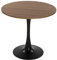 Versa Lia Esstisch für Küche, Terrasse, Garten oder Esszimmer, Maßnahmen (H x L x B) 73 x 80 x 80 cm, Holz, PVC und Metall, Farbe: Braun und Schwarz