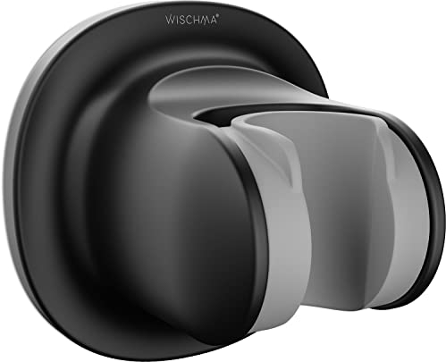 WISCHMA Brausehalterung - Duschkopfhalterung - ohne Bohren - schwarz - Halterung für Handbrause - Wandhalterung für Standardduschschlauch - Brauseschlauch - Bad Zubehör