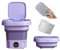 KOKMAT Lavatrici Portatili, Mini Lavatrice E Asciugatrice da 8 Litri, Lavatrice Pieghevole per Biancheria Intima Ad Ultrasuoni con Cestello di Scarico, Mini Centrifuga Portatile (Color : Purple)