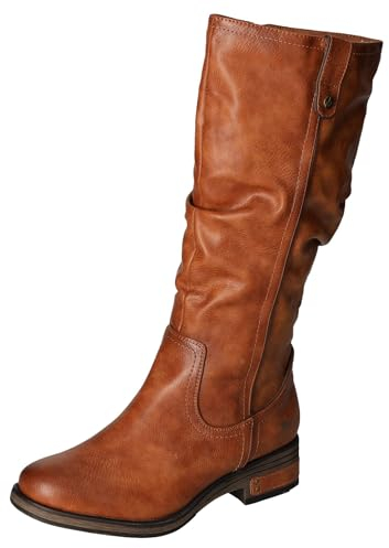 MUSTANG Damen 1293-602 Kniehohe Stiefel, Cognac, 38 EU