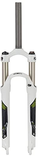 Amdieu 110mm Viaggio MTB Aria Forcella Anteriore Bicicletta,24 Pollici 1-1/8 Lega Di Alluminio Sterzo Senza Filo Da 28,6 Mm Rilascio Rapido Forca Meccanica Forcella Anteriore ( Color : White green ,