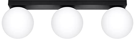 Sollux Deckenlampe Led – Deckenleuchte Wohnzimmer – Led-lampen Deckenlampen – Lampen Wohnzimmer – Glühbirne Nicht im Lieferumfang Enthalten – Wohnzimmer Deckenleuchte YOLI 3 Schwarz - G9-Fassung