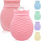 Kleine Wärmflasche mit Bezug - 320ml Mini Silikon Wärmflasche für Warm- und Kaltkompressen, Hand-Fuß-Bettwärmer, Ideal für Menstruationsbeschwerden, Schmerzlinderung
