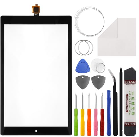Neuer Duotipa Touch Screen Digitizer Ersatz für Amazon Kindle Fire HD 10 9th 2019 Tablet M2V3R5 mit Reparatur Tools Kit. (Kein LCD-Bildschirm).