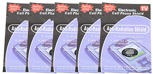 5 Stück 2 in 1 EMF Schutz Handy Aufkleber, Anti Strahlungs Aufkleber für Telefon, Tablet, Leicht und Tragbar