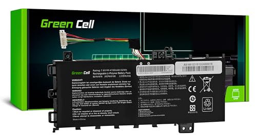 Green Cell B21N1818 C21N1818-1 Batería para portátil ASUS VivoBook 15 A512 A512DA A512FA A512JA R512F R512U X512 X512DA X512FA (4150 mAh, 7,6 V, Negro)