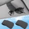 Sunglasses Holders for Car Visor,Car Magnetic Glasses Holder Leather Sunglasses Clip and Ticket Card Clip Suitable for Car Interior Visor and Different Size Eyeglasses. (Gray/2)