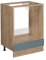 Vicco Herdumbauschrank R-Line, Blau-Grau/Goldkraft Eiche, 60 cm, AP Eiche