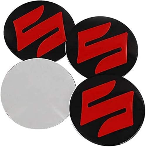 4 Stück Wagen Radnabenkappen für Suzuki Samurai Grand Vitara SX4 S-Cross 56mm Reifen Felgen Felgendeckel Radkappen Car Hub Centre Caps Wheel Stickers,B