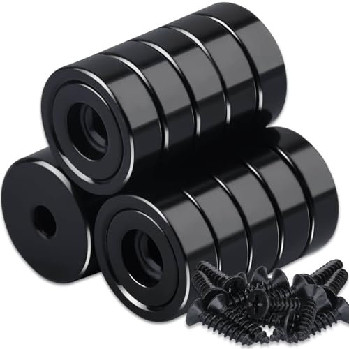 15 Stück Schwar magnet mit Loch, Neodym Magnete Extra Stark, 16mm Rund Stark Magnete zum schrauben, Magnete mit Loch zum Aufhängen, Runder Magnet zur Befestigung und zum Halten Von Werkzeugen