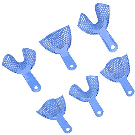 Bandeja de Impresiones Dentales Reutilizable, Soporte para Dientes de 6 Piezas, Bandeja Reutilizable de Metal, Accesorio de Suministro de Herramientas para Dentista Dental para