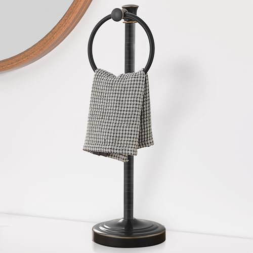 Hoimpro Hand Towel Holder Stand Free Standing Towel Bar Oil Rubbed Bronze