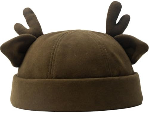 Vermieter-mütze, Süßes Geweih, Melonenhut, Modische Straße, Herren-Docker-mütze, Hip-hop-mütze, Verstellbar, Randlos, Gerollte Manschette, Penny-Kappe