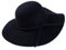 DELIMALI Fedora-Hüte für Damen, einfarbig, breite Krempe, Filz, Bowler-Schlapphut, Vintage-Schleife, Fedora-Hüte für Herbst und Winter, A-schwarz, Einheitsgröße