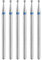 sourcing map 6pcs 120-140 Grits Diamond Grinding Bit 1.5mm Ball Head 2.35mm Shank 1.5mm Length Stone Sanding Drill Bits Rotary Tool for Ceramic Glass Nails Grinding Polishing