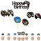 13 Stück Videospiel Tortendeko Geburtstag, Happy Birthday Cupcake Toppers, Spielkonsolen Thema Torten Deko, Video Gaming Kuchen Deko, Playstation Muffin Dekoration für Spiel Thema Party Dekoration