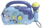 Bluey Boombox Sing-Along Toy with Flashing Lights, Microphone, and Songs, Blue