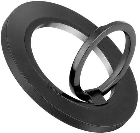 HOTUT Handy Ring Halterung,360 Grad Drehung Magnetische Ringhalterung,Smartphone Fingerhalterung mit Metallring,Verstellbarer Handy Griff für iPhone 16/15/14 Pro Max Plus、iPhone 13/12 Pro Max Mini