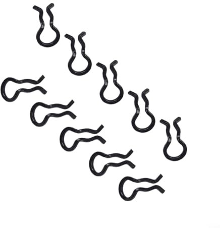 Clips de resorte de pinza de freno de bicicleta, paquete de 10 para XT para SLX para XTR Pasador de almohadilla de bicicleta de acero inoxidable 31x5.5x2.8mm (negro)