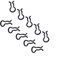 Clips de resorte de pinza de freno de bicicleta, paquete de 10 para XT para SLX para XTR Pasador de almohadilla de bicicleta de acero inoxidable 31x5.5x2.8mm (negro)