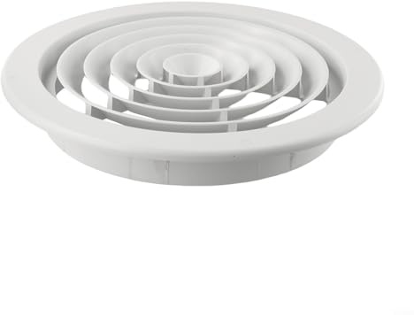 Zilimontt Cubierta de ventilación de 50 mm/300 mm/310 mm, rejilla de ventilación redonda ajustable de techo ABS rejilla de ventilación cubierta de ventilación para baño oficina habitación (310)