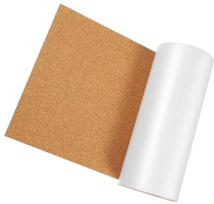 NUOBESTY Rouleau De Liège Autocollant : Tapis En Liège De 1 mm D'épaisseur Avec Support Adhésif – Pour Meubles, Décoration Murale, Bricolage Et Fête, 20 cm X 200 cm X 1 mm