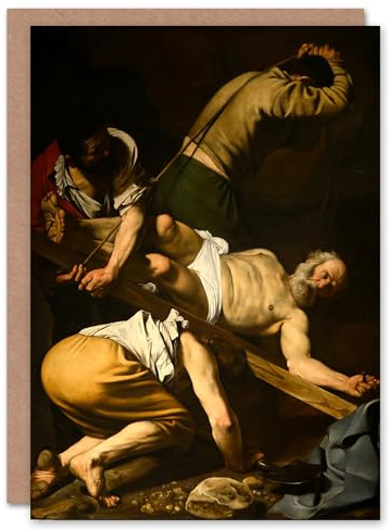 Artery8 Caravaggio Art Card Crucifixion of Saint Peter Oil Painting