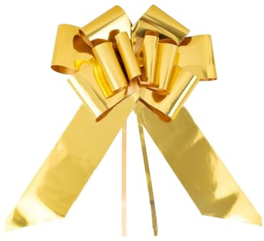 Qiantull Autoschleife Schleife für Auto Riesenschleife Große Geschenkschleife Groß Riesige Schleife Auto-Schleifenband Autoschleifen für Party und Auto Dekoration Gold 76cm