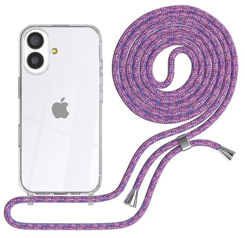 EAZY CASE Handykette kompatibel mit iPhone 17 Handyhülle mit Umhängeband, Handykordel mit Schutzhülle, Silikonhülle, Hülle mit Band, Stylische Kette für Smartphones, Unicorn