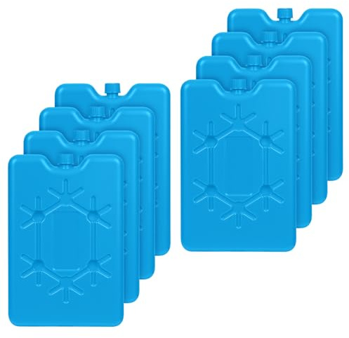 flintronic Paquete de 4/6 Acumulador de frío, Paquete de Hielo, 25x25 cm, 16x19 cm, Hojas Paquete Hielo Reutilizables, Duraderos Congelador para Transporte, para Alimentos Congelados, Picnic, Playa
