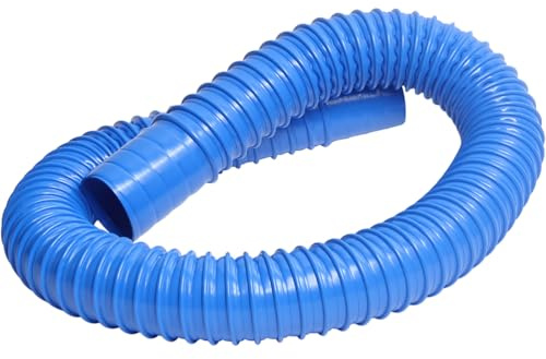 TIHONORI Manguera Flexible recolección Polvo PVC Azul, Longitud 2 m, conducto ventilación Corrugado, Conector Manguera vacío Extensible, diámetro Interior 170 mm a 400 mm,300mm
