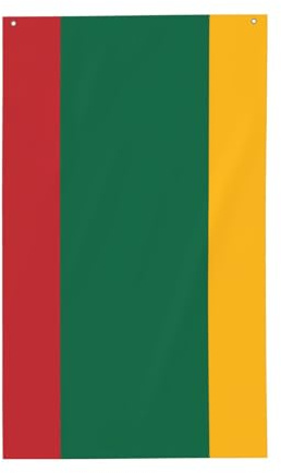 Flagge von Litauen, dekorative Outdoor-Flagge, 90 x 152 cm, vertikales Polyester-Banner
