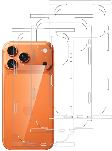 Coiwxmoi 3 Stück Rückseite Folie Kompatibel mit iPhone 17 Pro Max, Dünn Weiches TPU Hinten Schutzfolie, Anti-Kratzer Vollabdeckung Zurück Folie für iPhone 17 Pro Max - Transparent