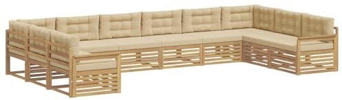 vidaXL Sofagarnituren Massivholz Akazie, Bequeme Gartensofa, modernes Eckmöbel, Robustes Loungemöbel, schickes Set für die Terrasse