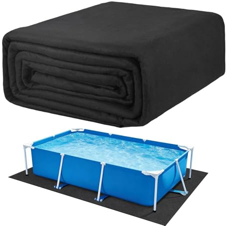Esterilla protectora para piscina, 300 x 300 cm, gruesa, cuadrada, resistente, protección contra pinchazos, para casa, jardín, césped, terraza, resort, hotel
