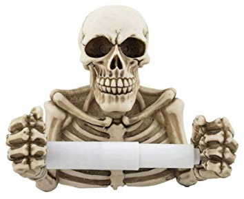 Horror-Shop Gothic Deko Toilettenpapierhalter Skelett 20cm