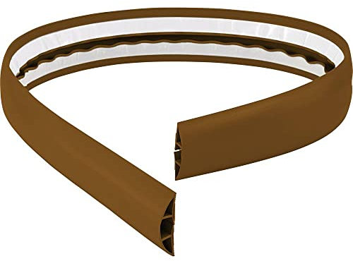 TRU COMPONENTS Protège-câbles 1570429 PVC Marron Nombre de canaux: 1 1800 mm Contenu: 1.8 m