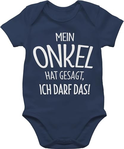 Shirtracer - Baby Body Kurzarm - Sprüche - Mein Onkel hat gesagt ich darf das