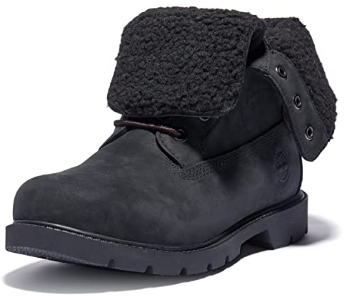 Timberland Linden Woods Teddy Fleece Stivali Stringati Donna, Nero (Black Nubuck),37 EU