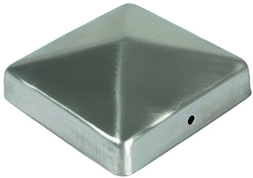 Unbekannt Pfostenkappe Zaunkappe Abdeckkappe Pyramide Edelstahl 71 x 71 mm (20)