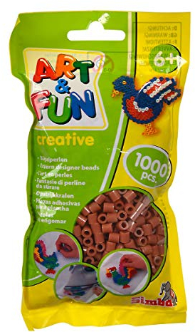 Simba Art and Fun 1.000 Bügelperlen im Beutel braun