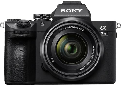 Sony a7 III Full-frame Mirrorless Interchangeable-Lens Camera with 28-70mm Lens Optical with 3-Inch LCD, Black (ILCE7M3K/B) (Renewed)