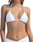 SHEKINI Damen Bikini Top Sliding Klassischer Triangel Rückenfrei Verstellbarer Ties Up Bikinioberteil(S, Bikini Top -Weiß)