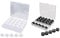 chiwanji 50Pcs Polyester Bobbins Stickmaschine Unterfaden Weiss Und SCHWARZ