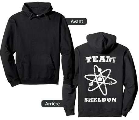 L'équipe du logo de Big Bang Theory Sheldon Atom Sweat à Capuche