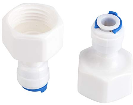 Zerodis Wasserfilter-Schnellanschlüsse, Water Filter Quick Connector 6-teilig Wasserfilteranschluss G1 / 2-Innengewinde Wasserfilter Ro-Systemanschluss anschließen