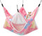QeeHeng Hängematte für kleine Tiere, für kleine Haustiere, doppellagig, für Frettchen, Ratten, Zuckergleiter und andere kleine Tiere, rosa
