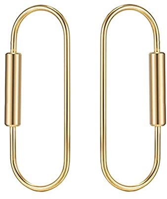 Yunmoxiao 2 Pieces Durable Brass Screw Lock Clip Key Chain Ring Simple Style Car Keychain Brass Key Holder for Men Women